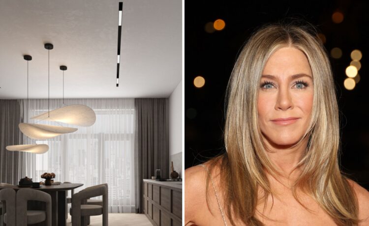 Dnevna soba sa kuhinjom od Jennifer Aniston